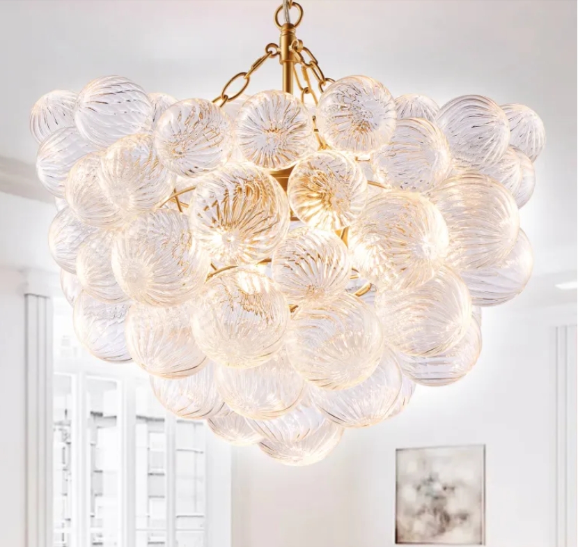 What factors should consumers consider when choosing a small-sized Talia-style bubble glass ceiling light for their home|remshep-reps2024?